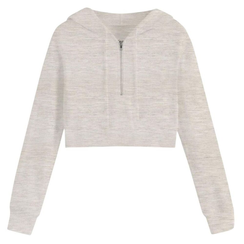 Miso Womens/Ladies Plain Crop Hoodie / Oatmeal